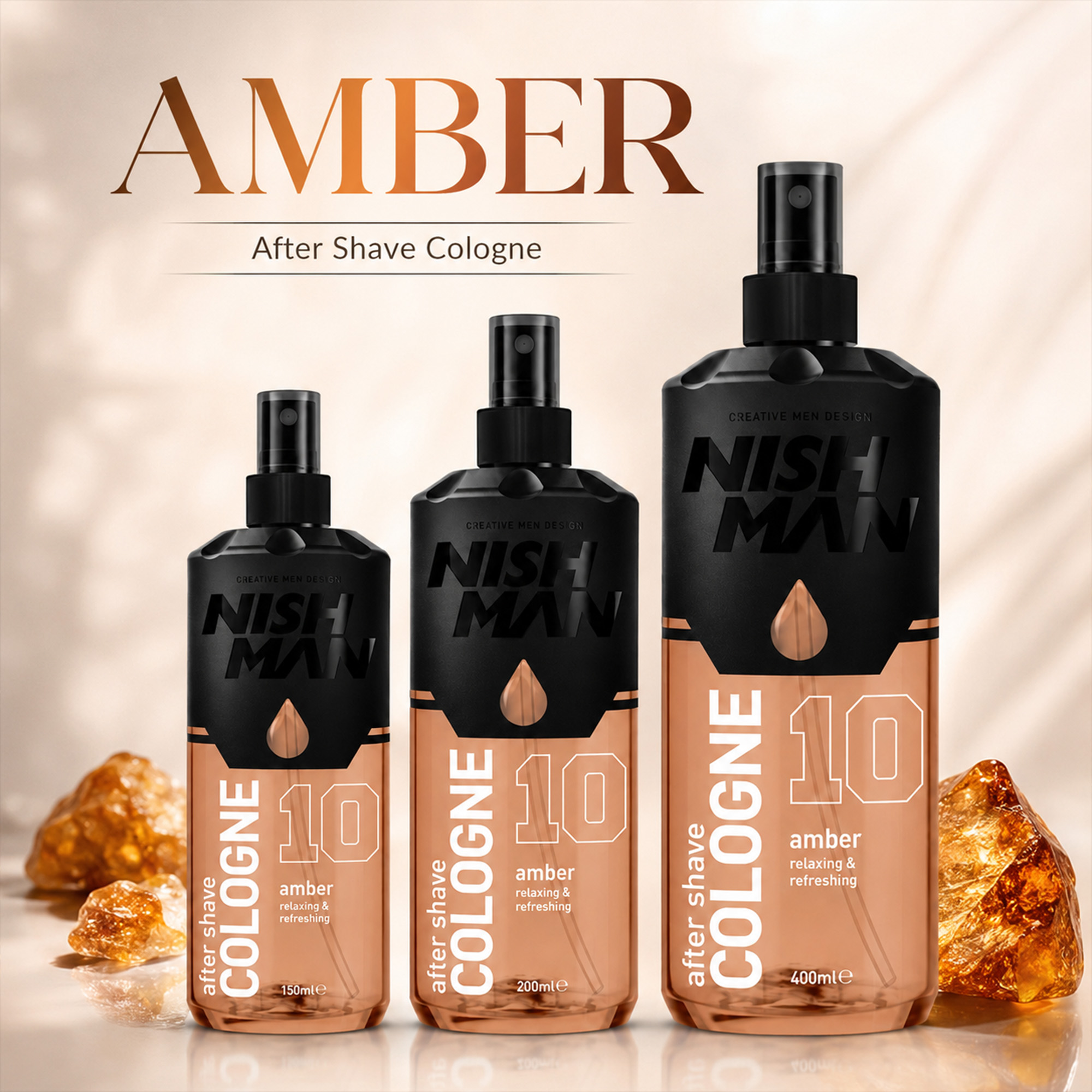 Nishman Amber losjonas po skutimosi, 400 ml