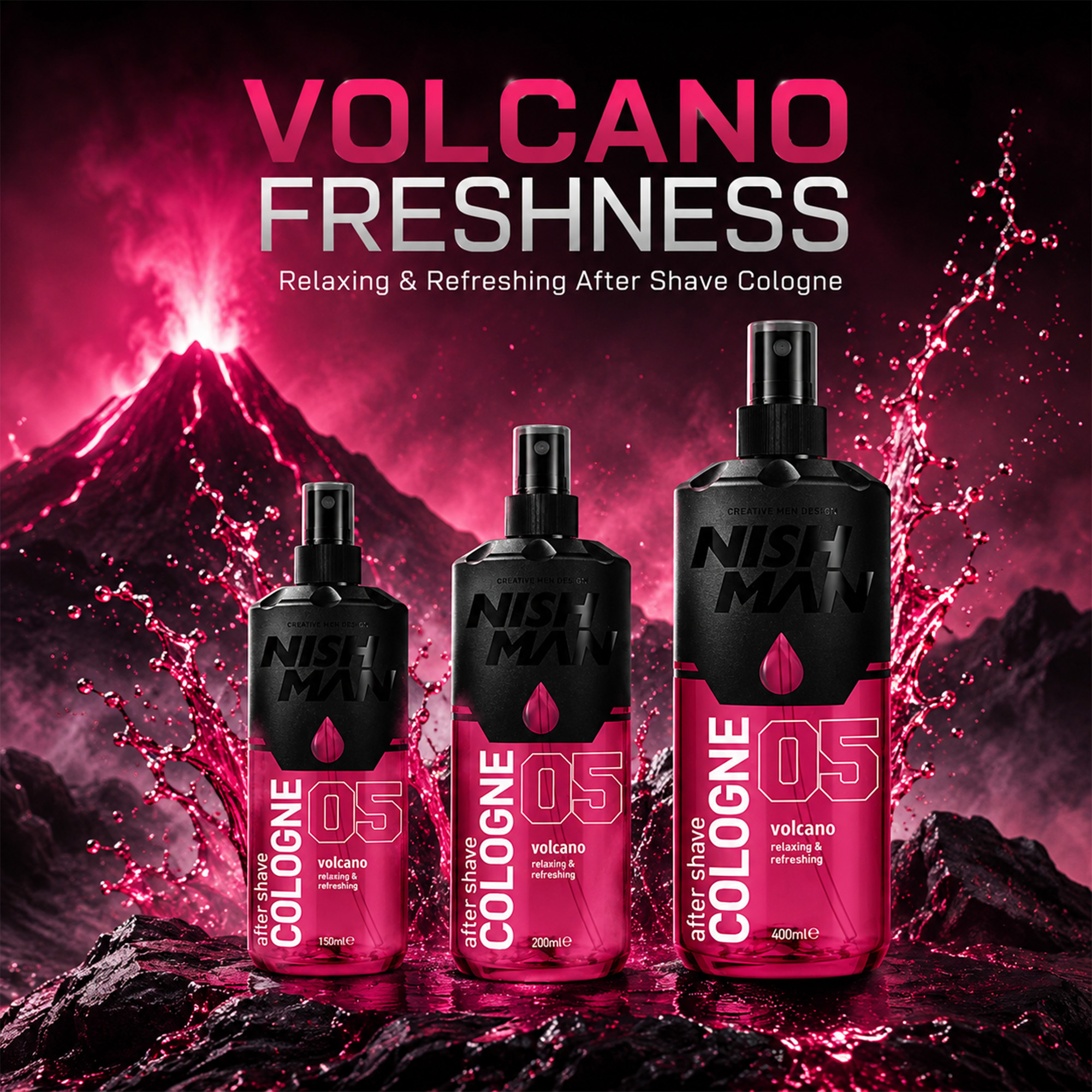 Nishman Volcano losjonas po skutimosi, 400 ml