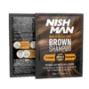 Nishman Brown tonuojantis plaukų šampūnas 10 × 25 ml